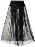 Rick Owens funnel-neck sheer cape - Black
