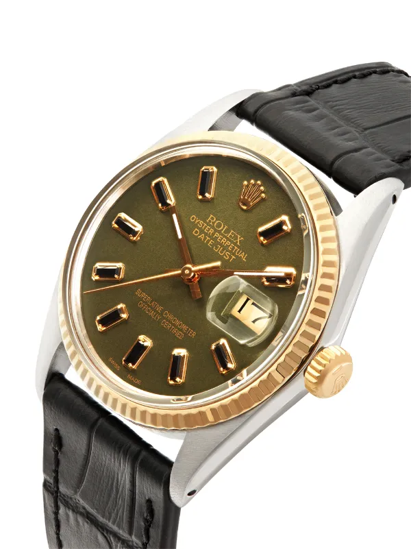 Rolex datejust 36mm leather strap sale