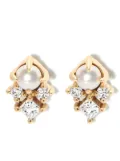 Mateo 14kt yellow gold The Little Things diamond pearl stud earrings