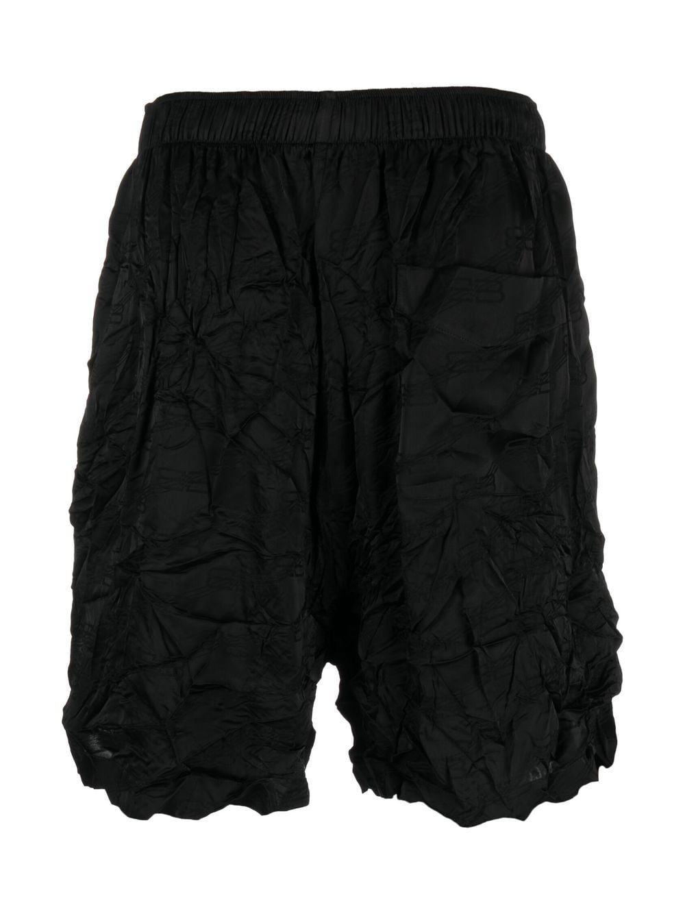 Shop Balenciaga Bb Monogram Pajama Shorts In Black