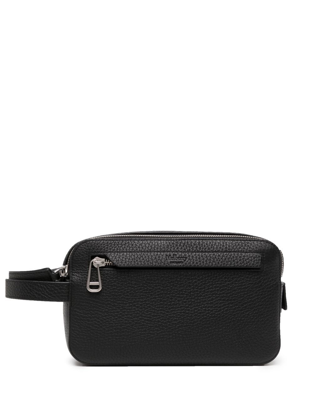 Mulberry double-zip logo-embossed wash case - Black