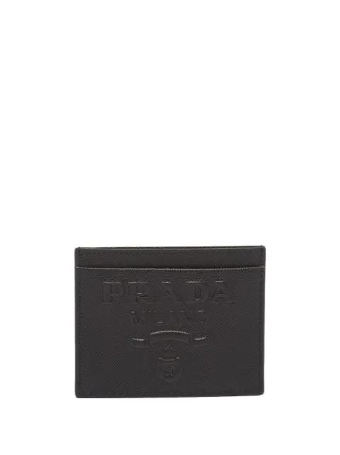 Prada embossed-logo cardholder