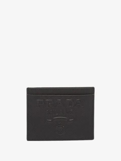 Prada embossed-logo cardholder