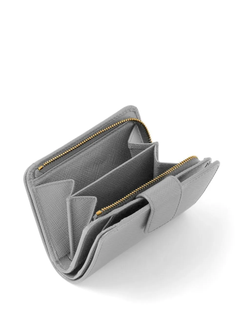 Prada Saffiano portemonnee met logoplakkaat Grijs