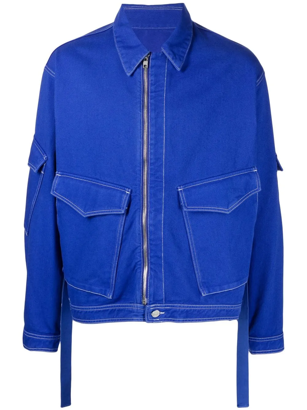 

Dion Lee zip-fastening denim cargo jacket - Blue