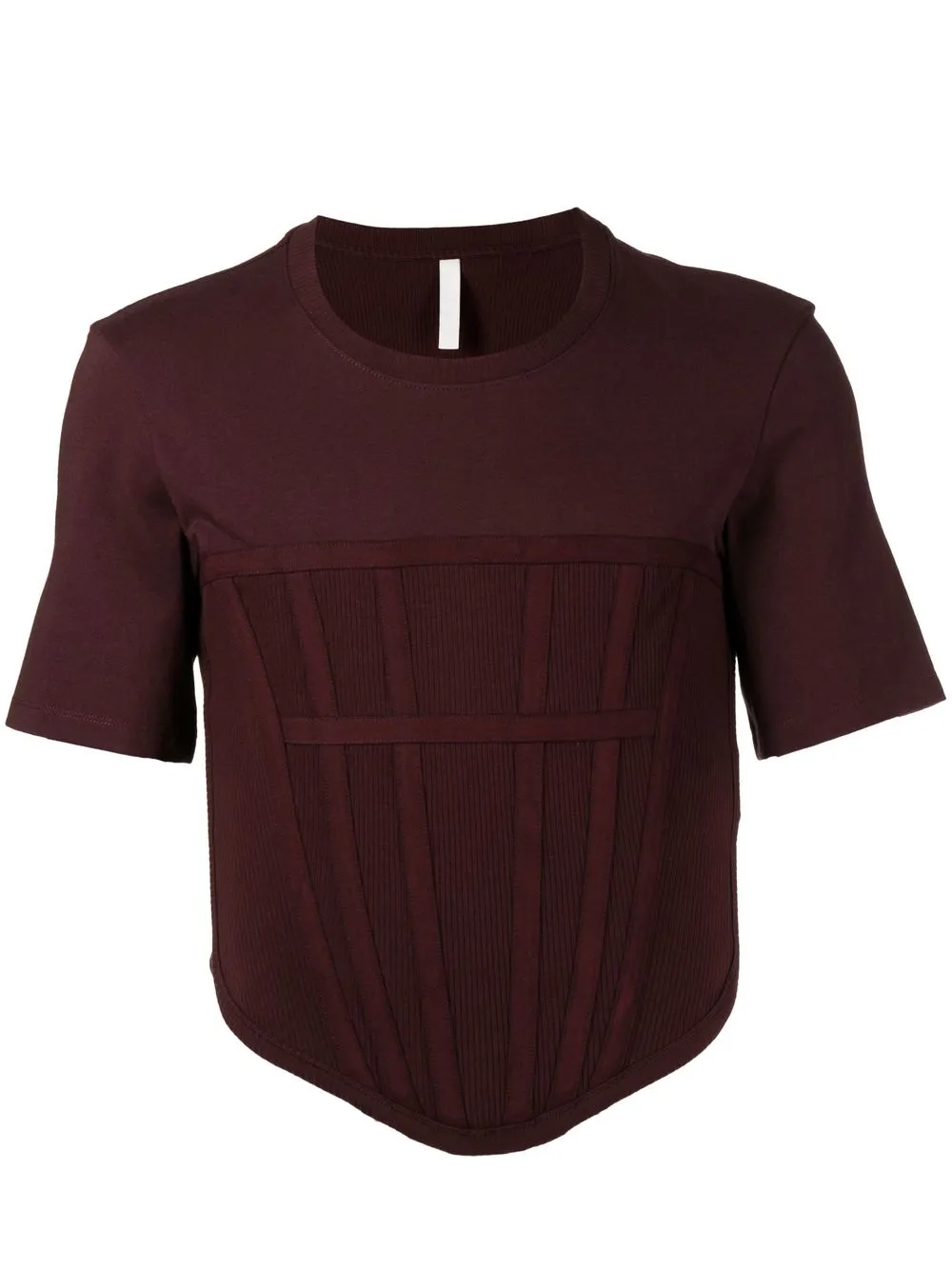 

Dion Lee playera tejida de canalé estilo corset - Rojo