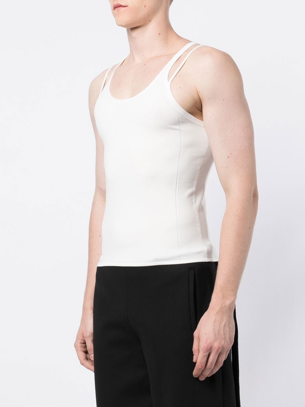 Shop Dion Lee Density Double-strap Tank Top In White