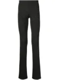 Dion Lee marl-knit ribbed flared trousers - Black