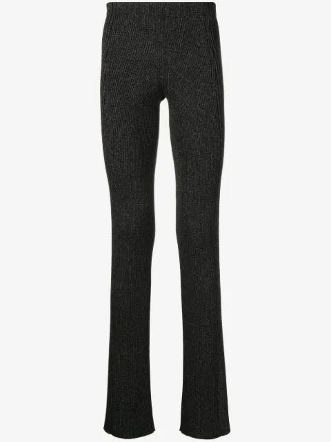 Dion Lee pantalon évasé en maille nervurée 