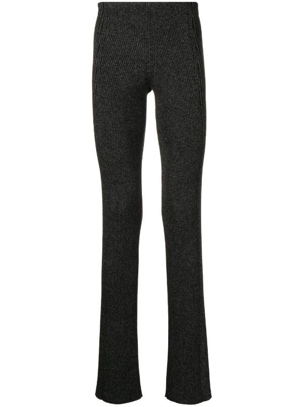 Moncler ribbed-knit Flared Trousers - Farfetch