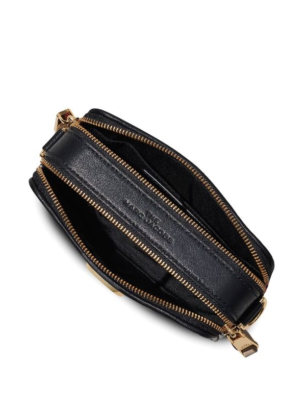 Marc Jacobs Women's The Mixed Media Snapshot, Black Multi, One Size:  Handbags