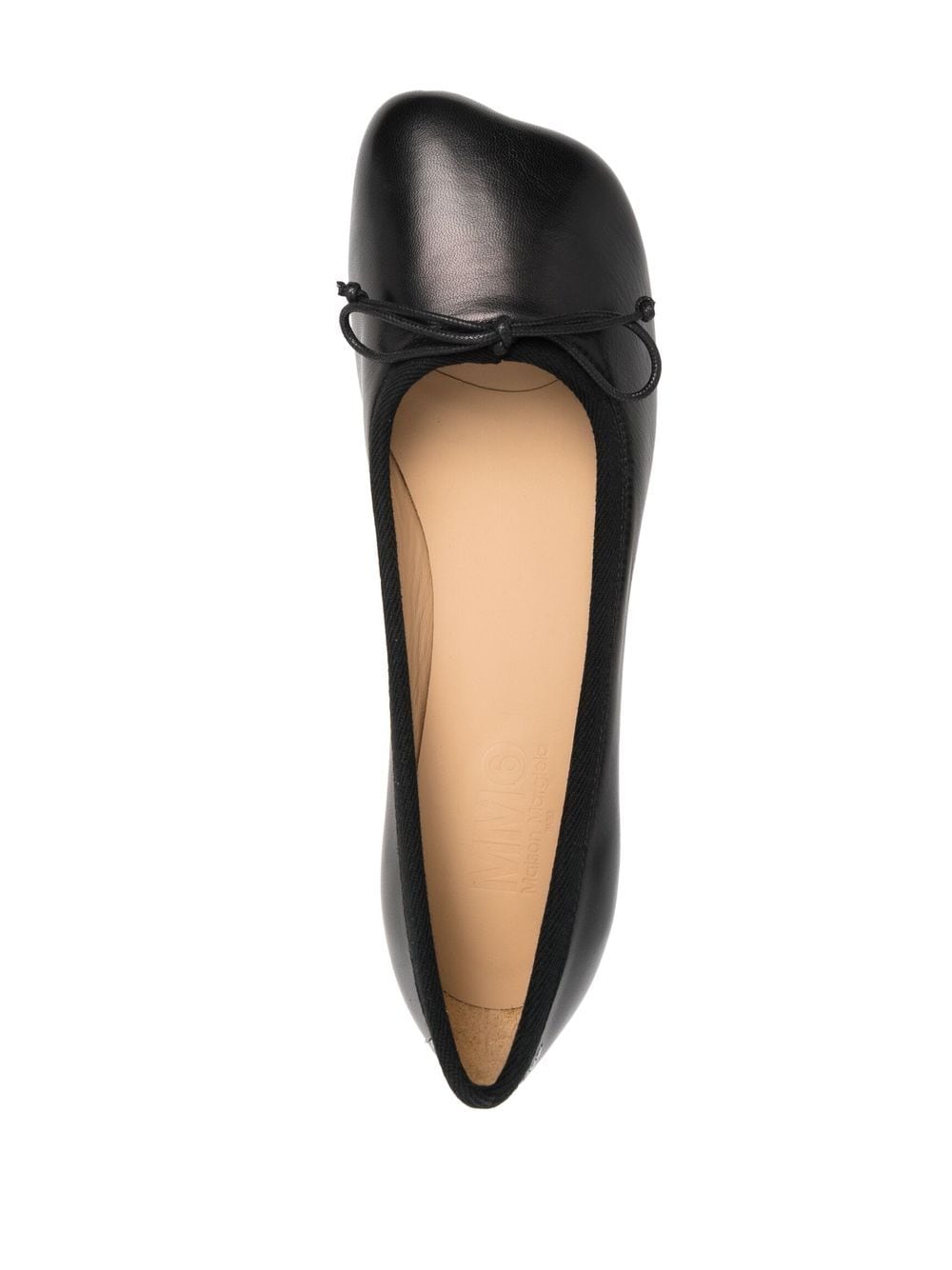 Shop Mm6 Maison Margiela Anatomic Leather Ballerina Shoes In Black