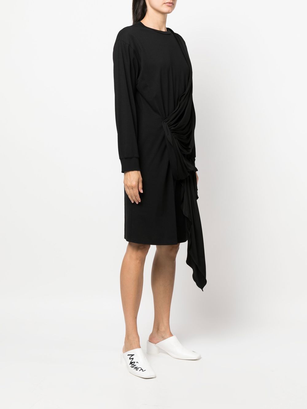 MM6 Maison Margiela long-sleeve draped jumper dress Women