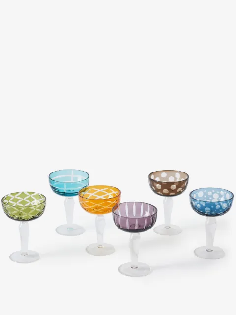 POLSPOTTEN Cuttings coupe glasses (set of six)