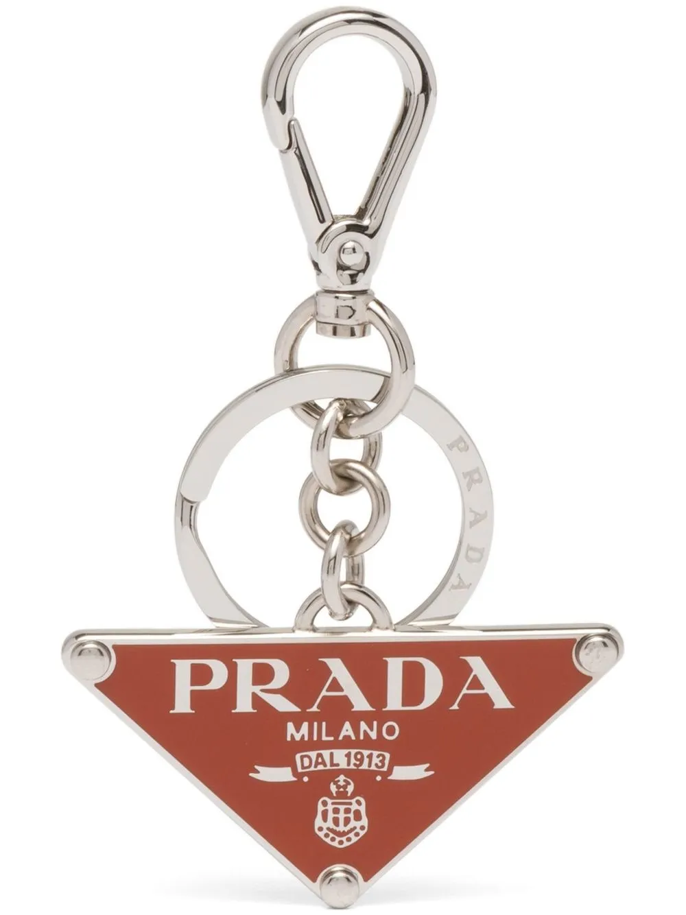 

Prada llavero con logo triangular - Plateado