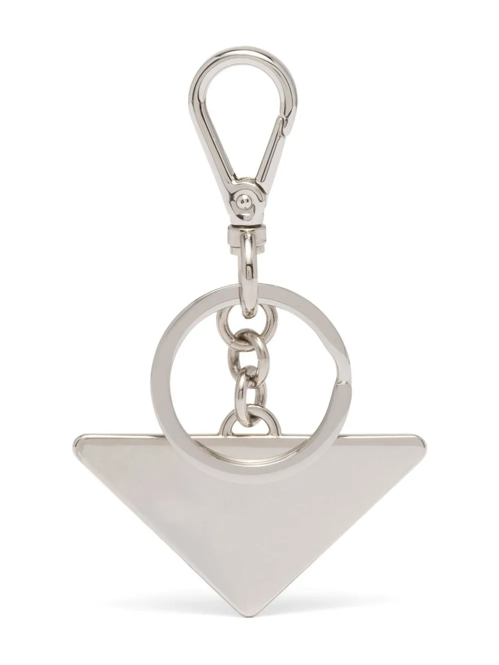 Prada Sleutelhanger met logo - Zilver