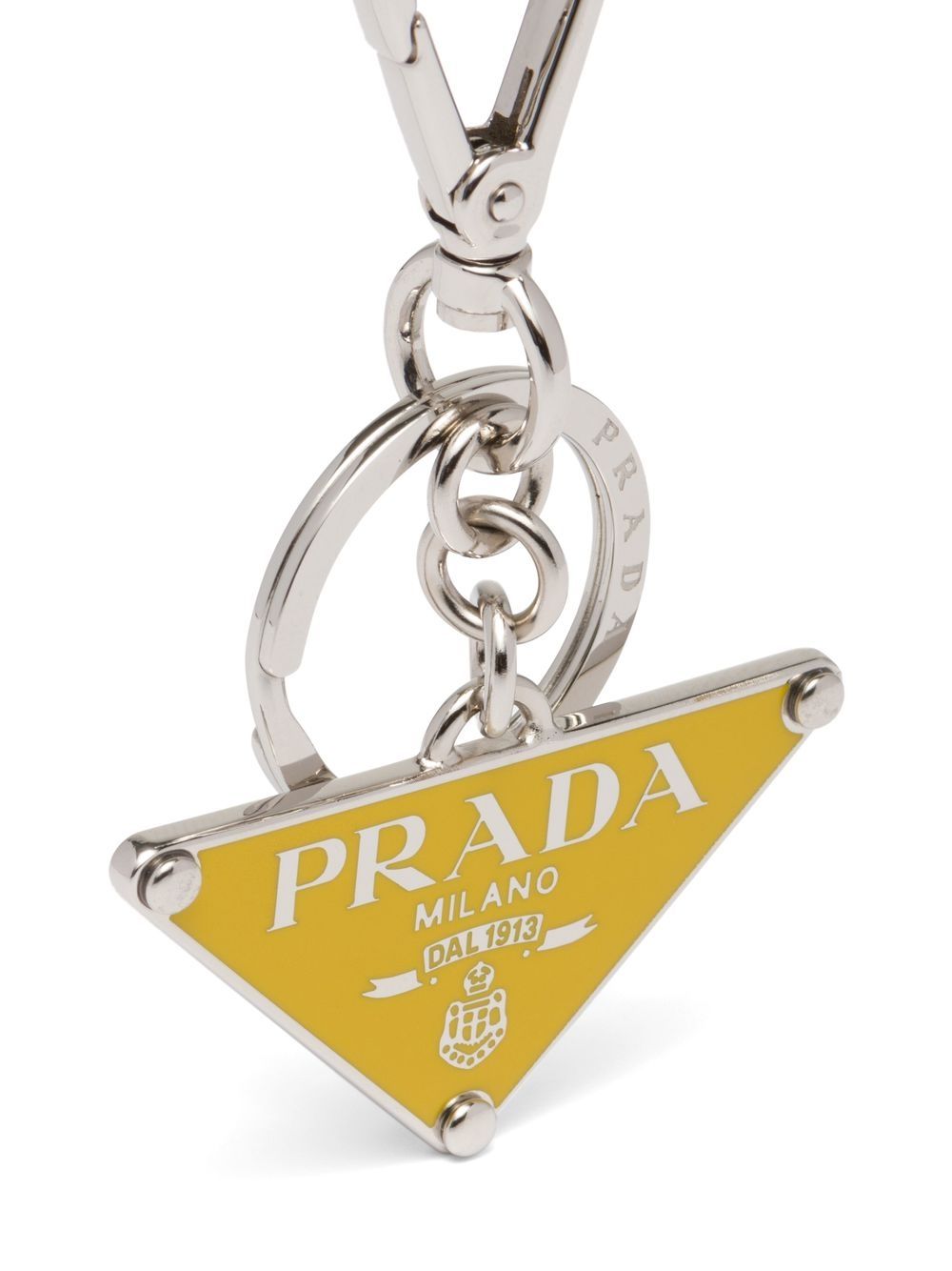 Prada triangle-logo Keyring - Farfetch