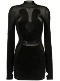 Dion Lee Chenille intarsia mini dress - Black