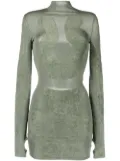 Dion Lee Chenille intarsia mini dress - Green