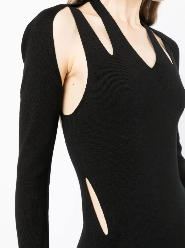 dion lee shadow rib tank dress Dion Lee Shadow Rib Knit Bodycon V-Neck Midi Dress Mauve Sz 8