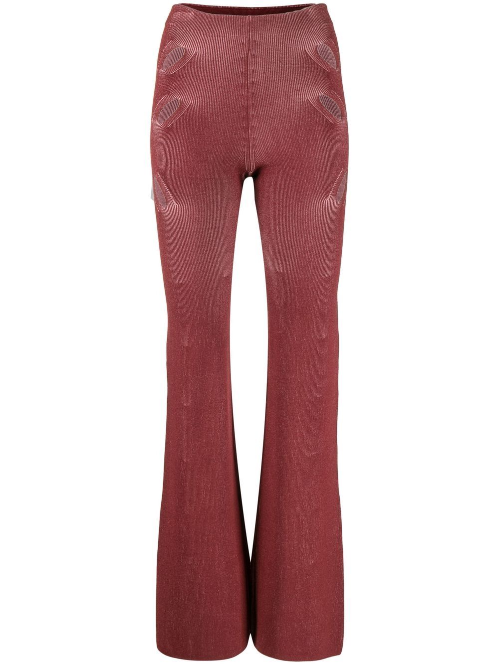 Dion Lee Lock slit-detail trousers - Red
