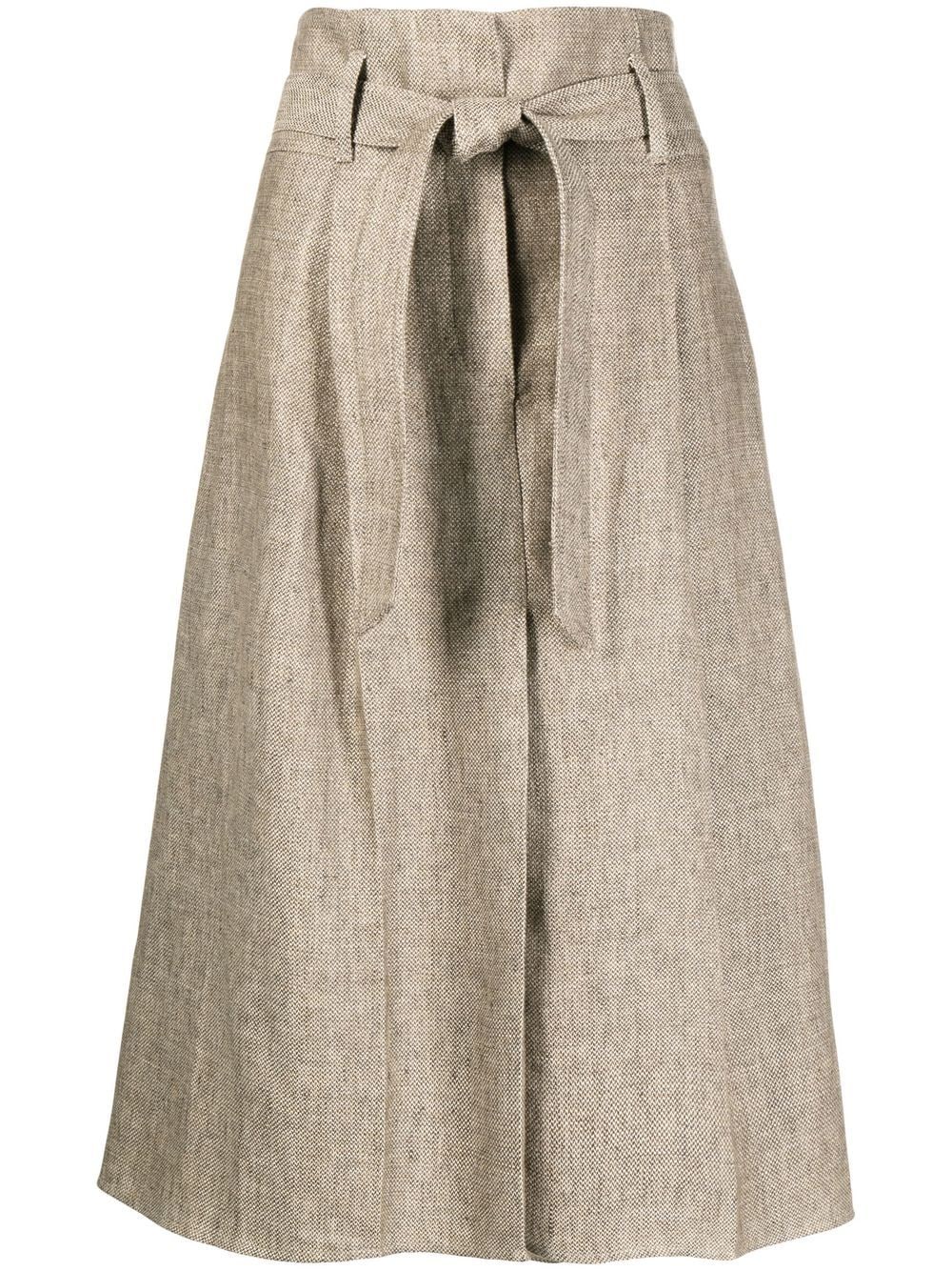 linen A-line skirt