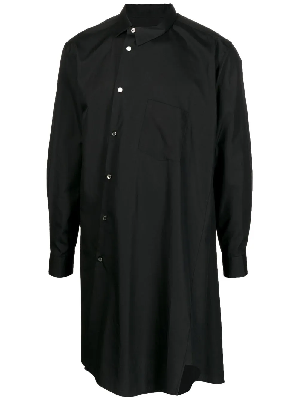 

Black Comme Des Garçons asymmetric long shirt