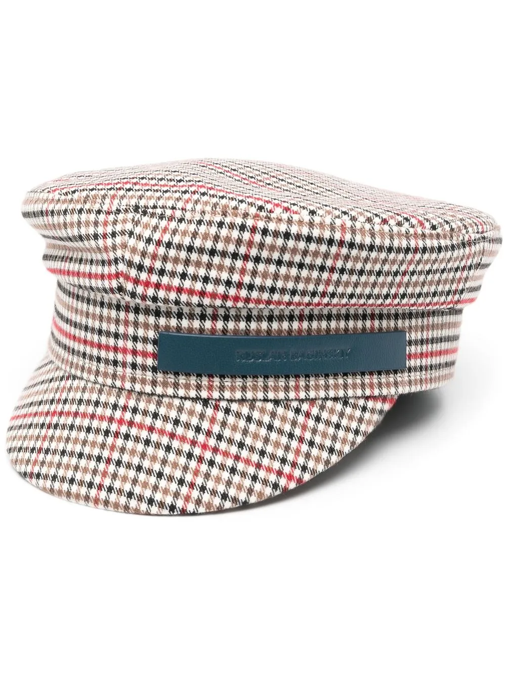 

Ruslan Baginskiy gingham-check baker boy cap - Brown
