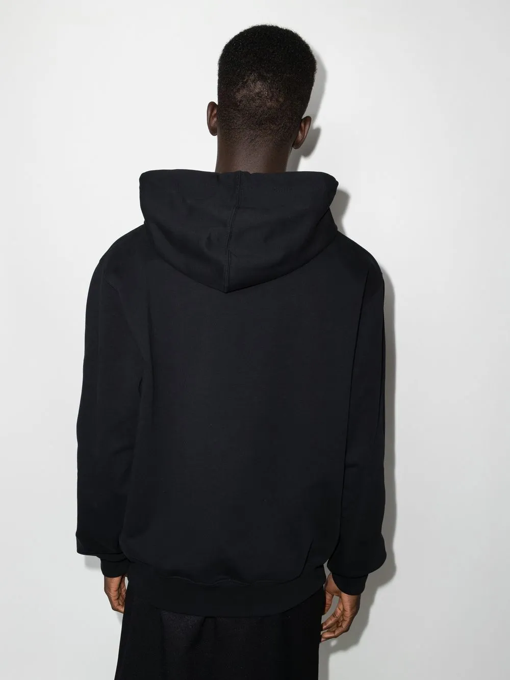 Shop Helmut Lang Logo-print Hoodie In Schwarz