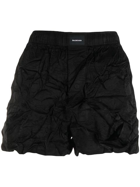 Balenciaga crease-effect jacquard pyjama shorts