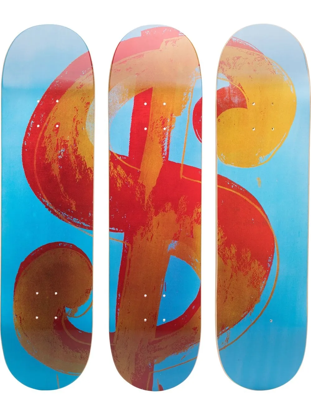 

The Skateroom Warhol triptych dollar sign decks - Neutrals