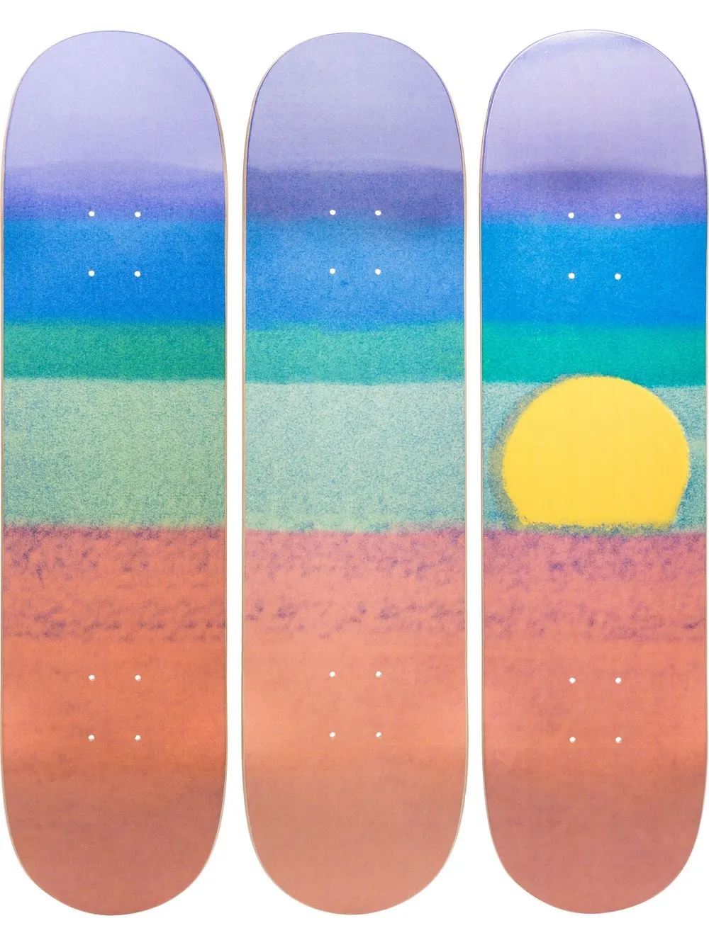 

The Skateroom Warhol sunset print triptych decks - Neutrals
