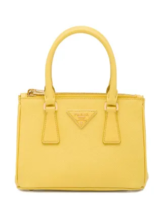 Prada ガレリア レザーミニバッグ | イエロー | FARFETCH JP