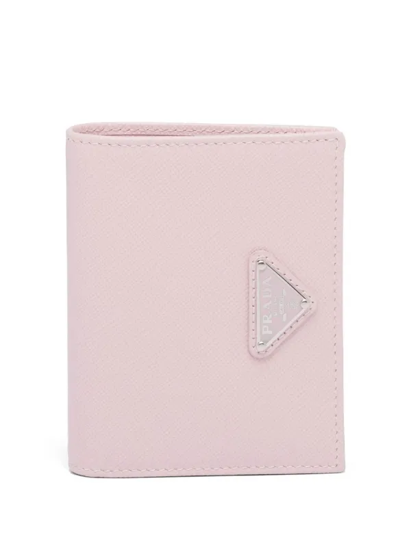 Prada Triangle-logo Saffiano Wallet In Pink