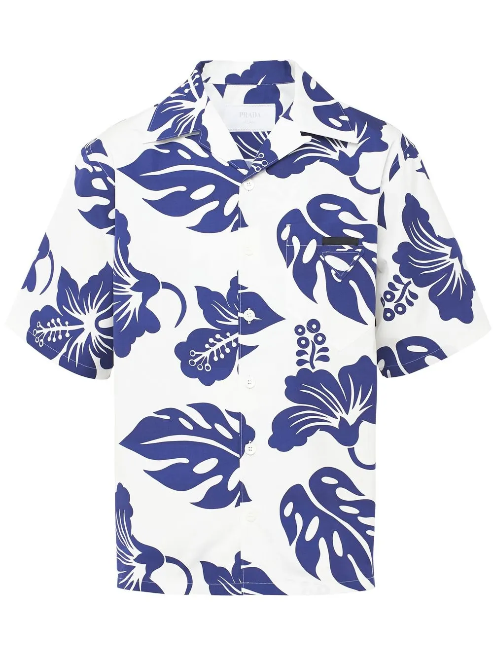 Prada leaf print short-sleeve shirt