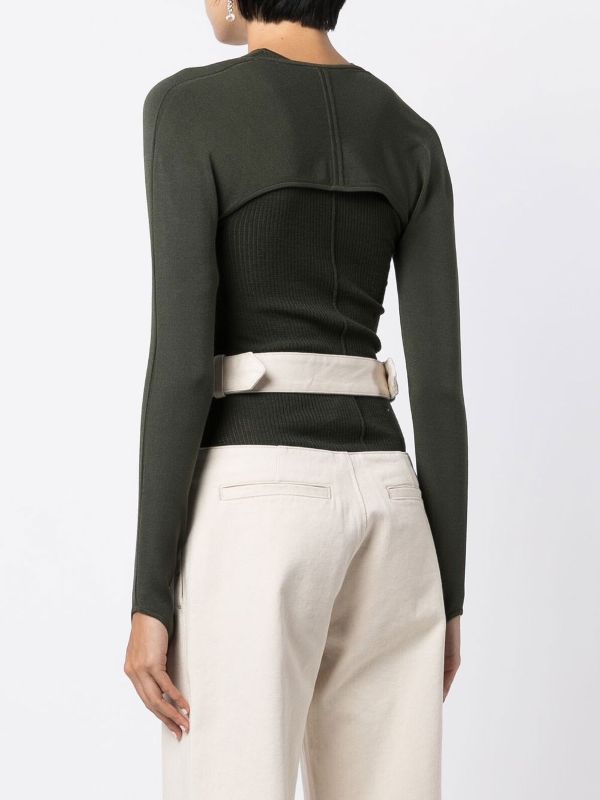 Dion Lee Density Bollero ribbed-knit Top - Farfetch