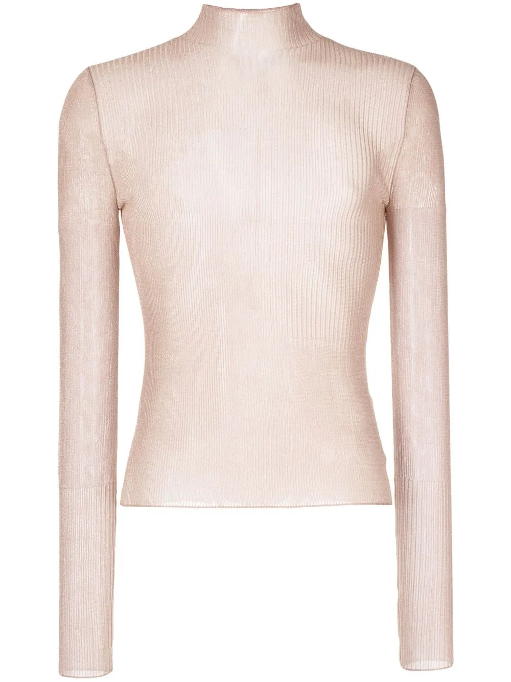 

Dion Lee ribbed-knit sheer top - Pink