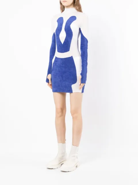 Dion Lee Chenille Intarsia Mini Dress - Farfetch