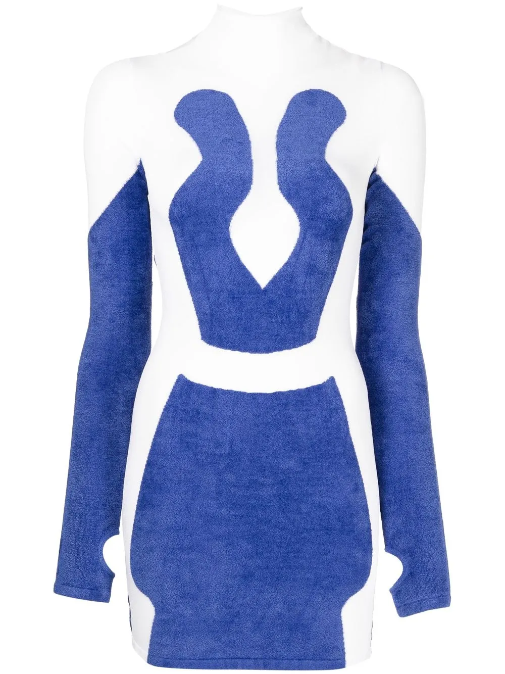 

Dion Lee vestido corto en intarsia - Azul