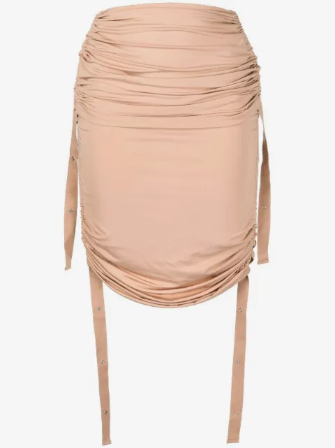 Dion Lee Doric ruched midi skirt