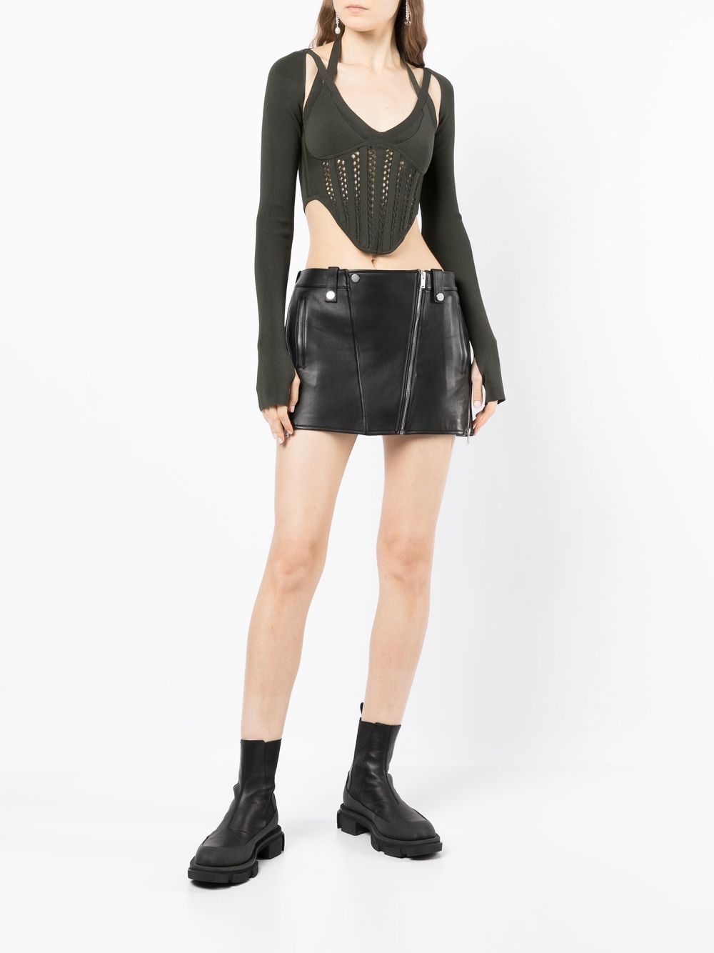 Dion Lee Cropped korset - Groen