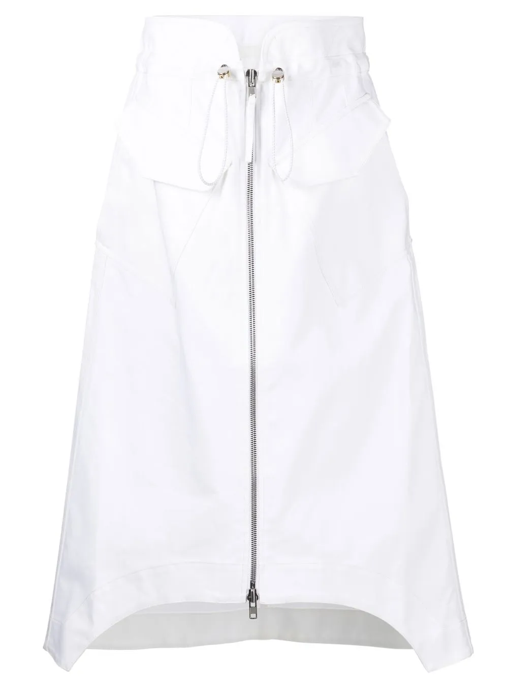 

Dion Lee falda midi Utility Parka - Blanco