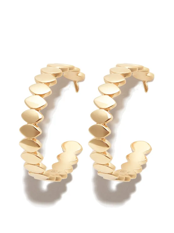 Sydney Evan Medium 14kt Yellow Marquis Gold Hoops