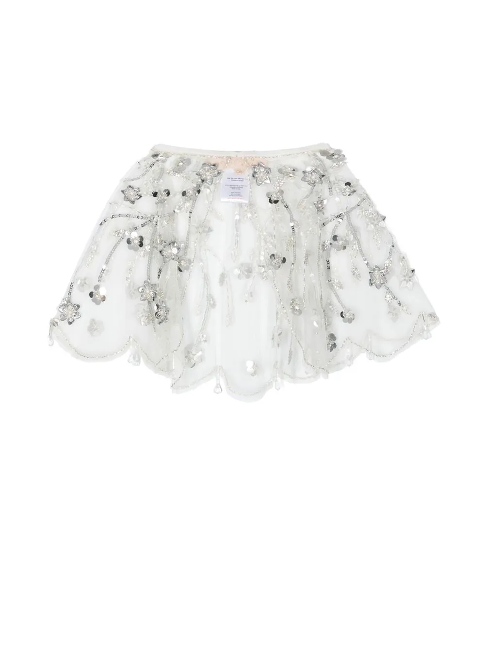 Shop Tutu Du Monde Daisy Scallop-edge Embellished Cape In White