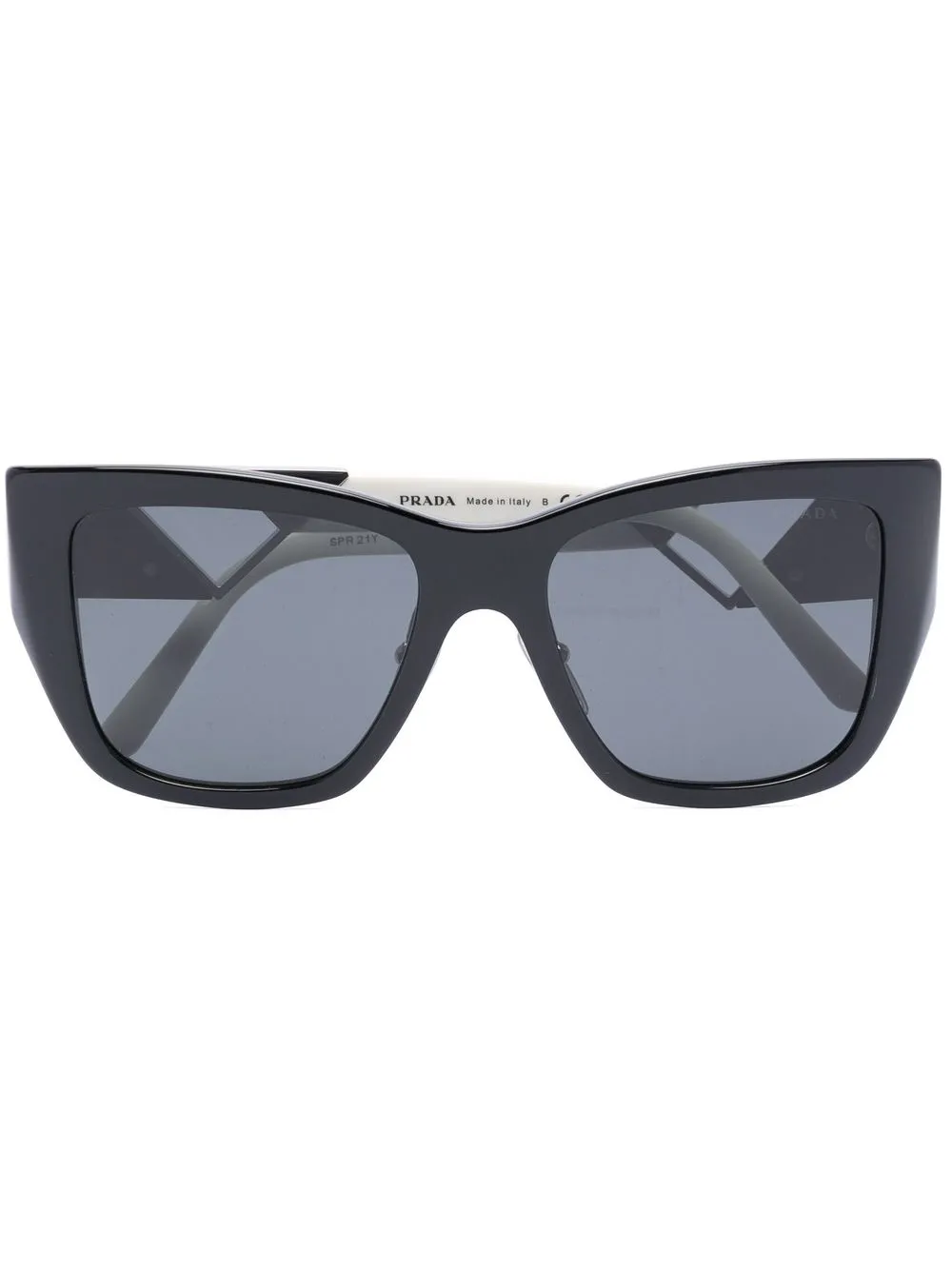 Prada Oversized Rectangular-frame Sunglasses In Schwarz