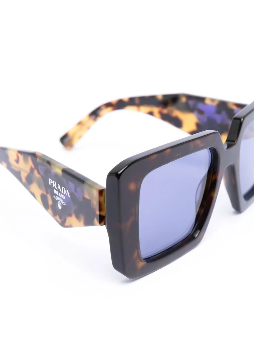 Prada Tortoiseshell-effect Sunglasses In Braun