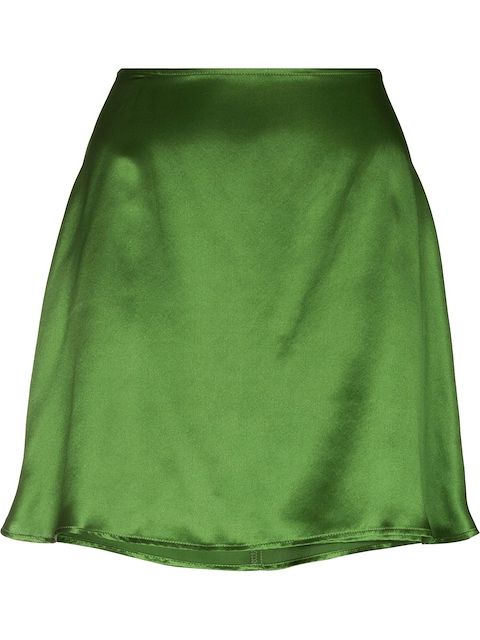 Reformation A-line silk skirt