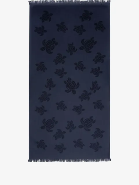 Vilebrequin turtle fringed bath towel