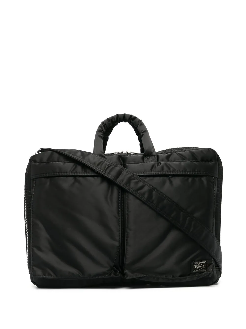 

Porter-Yoshida & Co. maletín capitonado con detalle de bolsillo - Negro