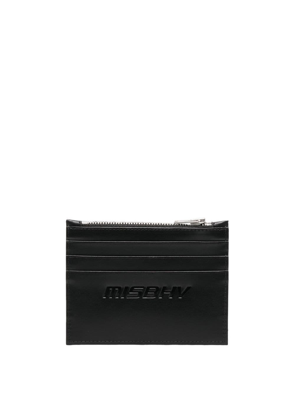 MISBHV Black & Off-White Monogram Zip Wallet